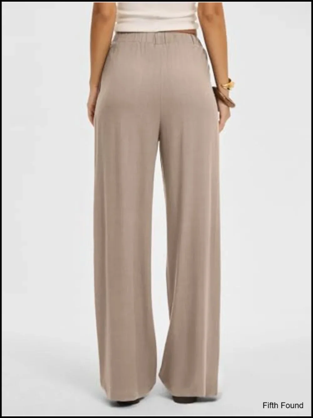 Wide Leg Linen Palazzo Pants with Pockets Elastic Waist Drawstring
